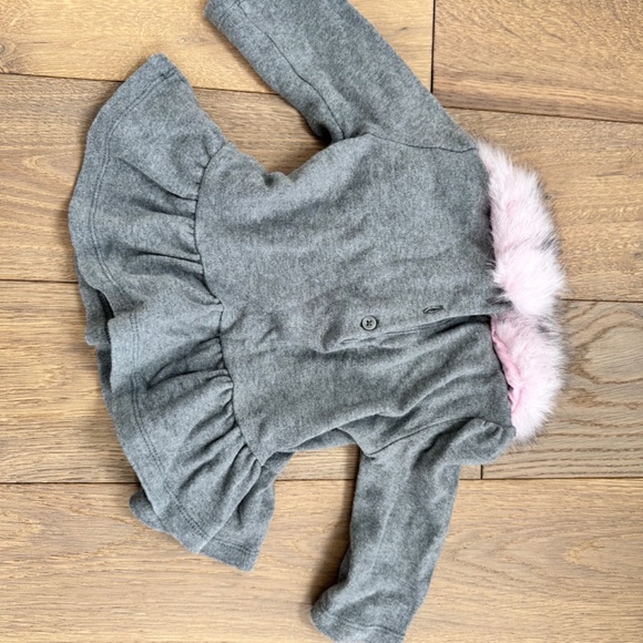 Like New Fur Collar Peplum Top Size 2T - Picture 3 of 3